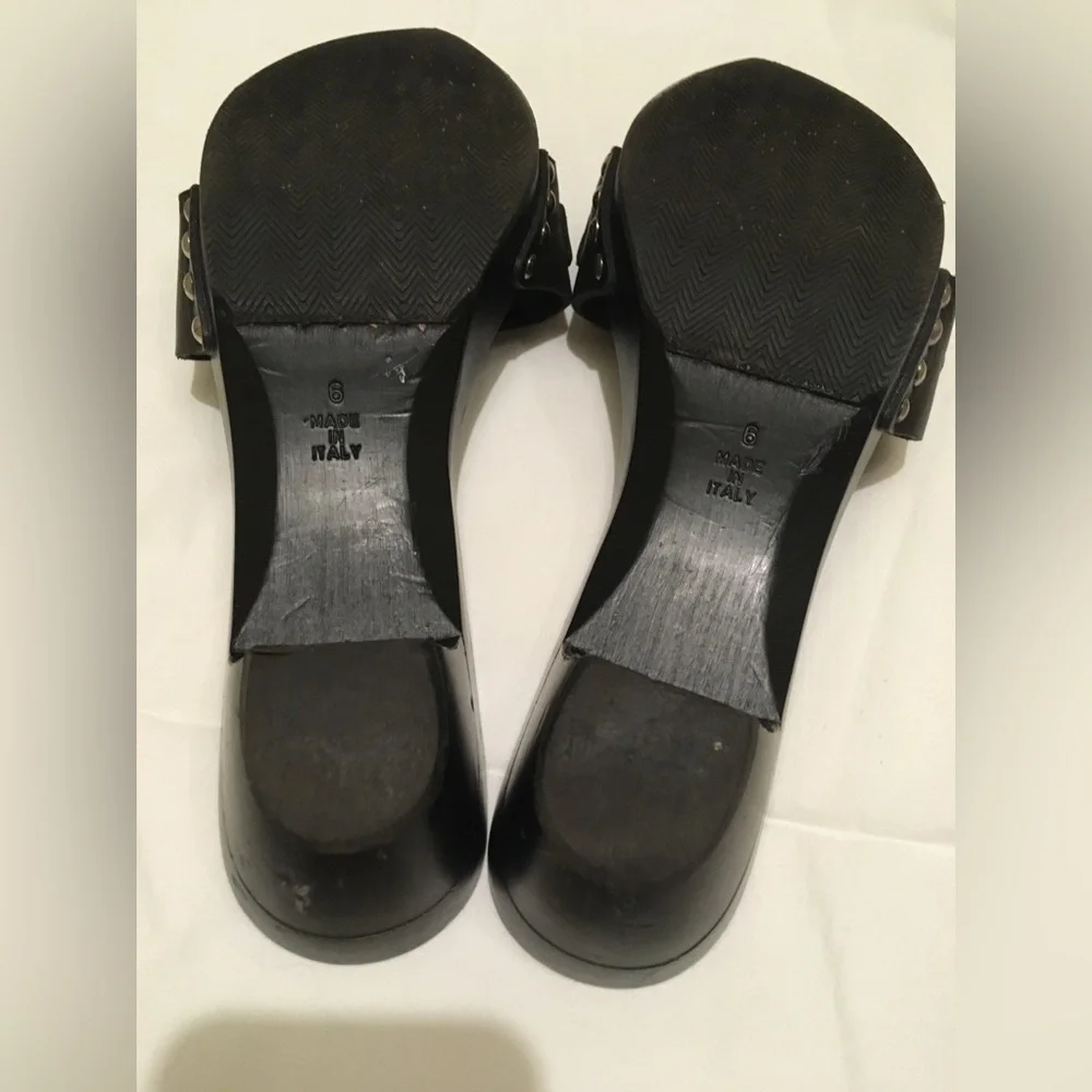 Salvatore Ferragamo wood/leather slide 6! ๐ฅ - Picture 5 of 7